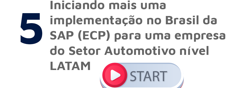 Iniciando mais mais uma implementação no Brasil da SAP (ECP) para uma empresa do Setor Automotivo nível LATAM